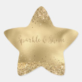 Glitter Sparkle Ster Sticker (Voorkant)