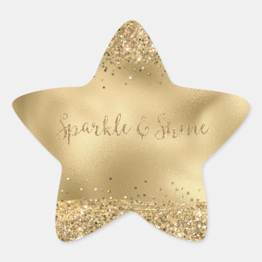 Glitter Sparkle Ster Sticker (Voorkant)