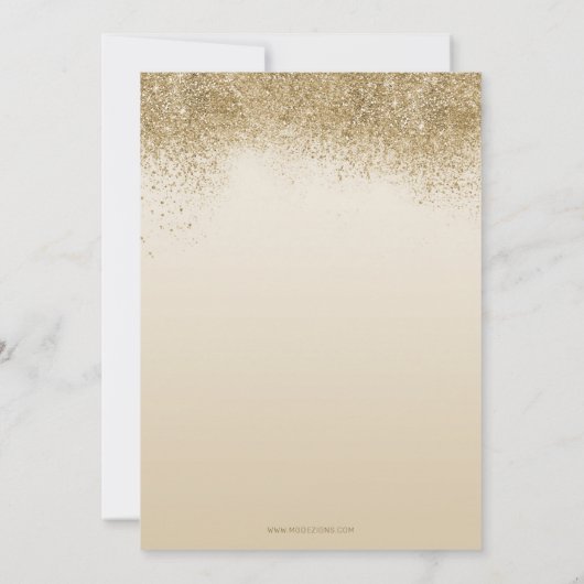 Glitter Sparkle Sweet 16 Birthday Kaart (Achterkant)