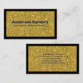 Glitter Sparkle | Zwarte grens Visitekaartje (Voorkant / Achterkant)