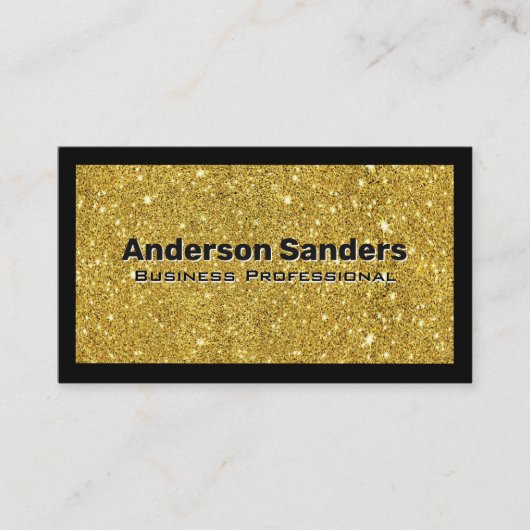 Glitter Sparkle | Zwarte grens Visitekaartje (Voorkant)