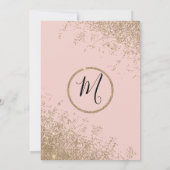 Glitter Sparkles Blush Pink Weddenschap Kaart (Achterkant)