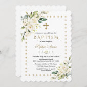 Glitter Sparkles Lijst Baptisme Kaart (Voorkant / Achterkant)