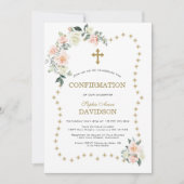 Glitter Sparkles Lijst Flowers Gold-bevestiging Kaart (Voorkant)