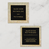 Glitter Sparkles Modern Fashionable Vierkante Visitekaartje (Voorkant / Achterkant)