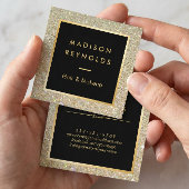 Glitter Sparkles Modern Fashionable Vierkante Visitekaartje