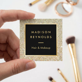 Glitter Sparkles Modern Fashionable Vierkante Visitekaartje