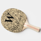 Glitter Sparkles Monogram Chalkboard Tafeltennisbatje (Zijkant)