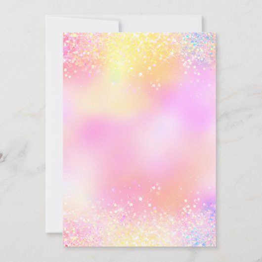 Glitter Sparkles Sweet 16 Girly Modern Kaart (Achterkant)