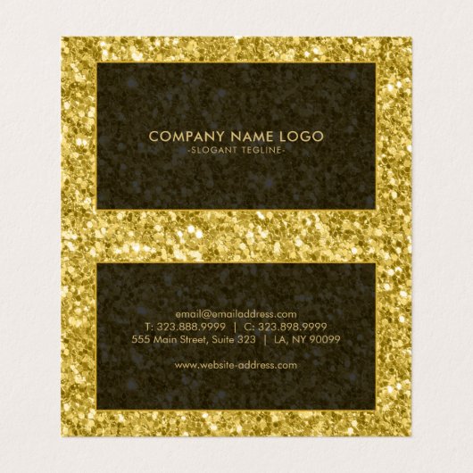 Glitter & Sparkles Visitekaartje (Binnenkant ongevouwen)