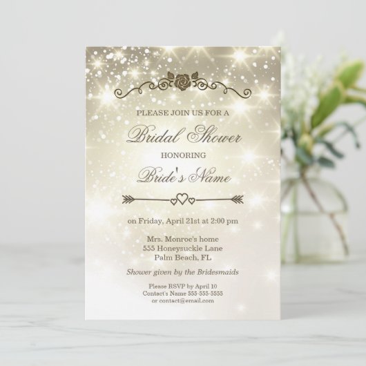 Glitter Sparkles - Vrijgezellenfeest Kaart (Staand voorkant)