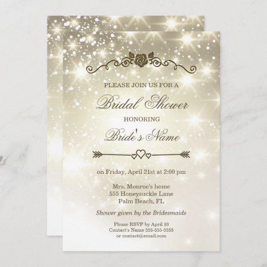 Glitter Sparkles - Vrijgezellenfeest Kaart (Voorkant / Achterkant)