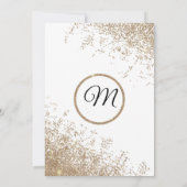 Glitter Sparkles White Bridesmaid Kaart (Achterkant)