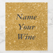 Glitter Sparkles Wijn Etiket (Enkel label)