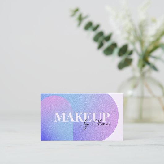 Glitter Sparkling Beauty Salon Make-up Artiest Visitekaartje (Staand voorkant)