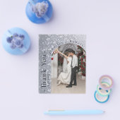 Glitter Sparkly Budget Weddenschap Bedankt kaarten (Enkel)