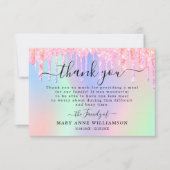 Glitter Sparkly Funeral Food Hartelijk dank Bedankkaart (Voorkant)