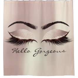 Glitter Sparkly Hallo Prachtige Girly Pink Eyes Douchegordijn