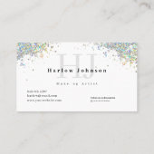 Glitter Sparkly Holographic Signature Monogram Visitekaartje (Achterkant)