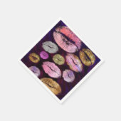 Glitter Sparkly Kiss Lips Beauty Make-up Party Servet (Hoek)