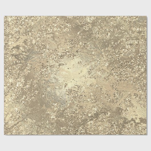 Glitter Sparkly Molten Gold Marble Shiny Metallic Cadeaupapier (Vlak)