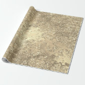 Glitter Sparkly Molten Gold Marble Shiny Metallic Cadeaupapier (Uitgerold)