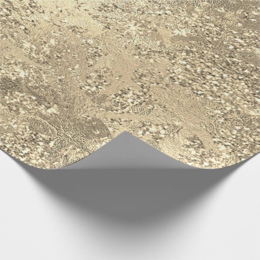 Glitter Sparkly Molten Gold Marble Shiny Metallic Cadeaupapier (Hoek)