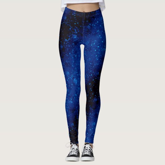 Glitter sparren naadloze confetti marshine donker leggings (Voorkant)