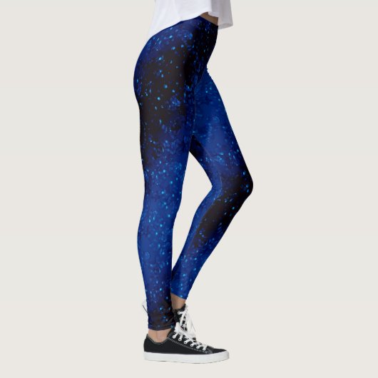 Glitter sparren naadloze confetti marshine donker leggings (Rechts)