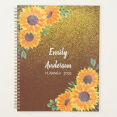 Glitter, speciaal aangepast zonnebloem planner (Voorkant)