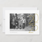 Glitter Speels 2025 Foto Feestdagenkaart (Voorkant)