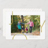 Glitter Speelse JOY Foto Feestdagenkaart (Voorkant / Achterkant)