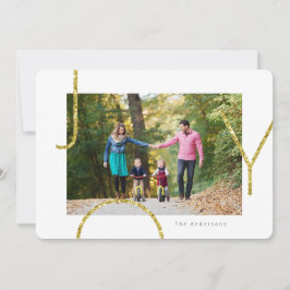 Glitter Speelse JOY Foto Feestdagenkaart