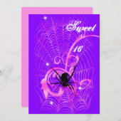 Glitter Spider Vines Gothic Lolita Sweet 16 Kaart (Voorkant / Achterkant)