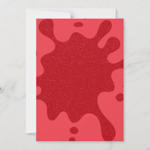 Glitter Splash Tomaat Rood Magnetische Kaart (Op M Uitnodiging