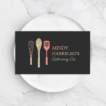 Glitter Spoon Whisk Spatula Catering Logo