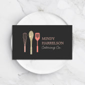 Glitter Spoon Whisk Spatula Catering Logo Visitekaartje