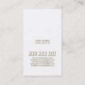 Glitter Spots Cosmetologist Eenvoudige Witte Kaart Visitekaartje (Achterkant)