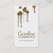 Glitter Spots Cosmetologist Eenvoudige Witte Kaart Visitekaartje (Voorkant)