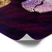 Glitter Sprankelende Kus Lippen Schoonheid Make-up Poster (Hoek)
