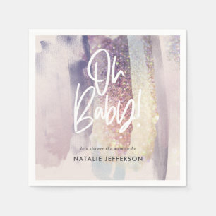 Glitter sprankeling op baby shower feest servet