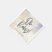 Glitter sprankeling op baby shower feest servet (Hoek)