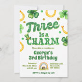 Glitter St Patrick 3rd Birthday Kaart (Voorkant)
