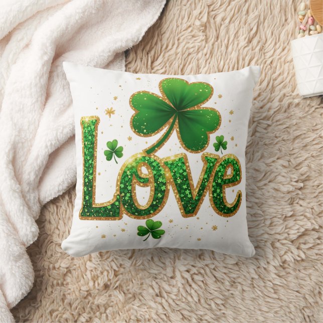 Glitter St. Patrick's Day Design Kussen (Deken)