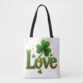 Glitter St. Patrick's Day Design Tote Bag
