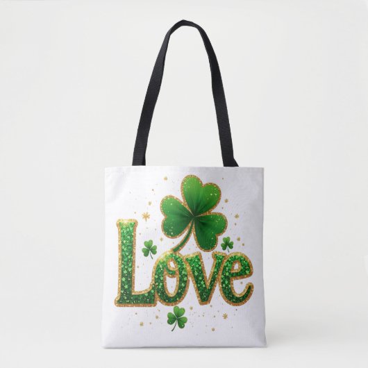 Glitter St. Patrick's Day Design Tote Bag (Voorkant)
