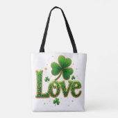 Glitter St. Patrick's Day Design Tote Bag (Achterkant)