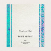 Glitter Star Dust, gevouwen Visitekaartje (Binnenkant ongevouwen)