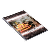 Glitter Star-foto met gouden kerstboom Notitieboek (Rechterzijde)