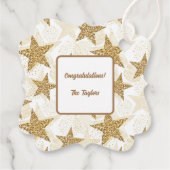 Glitter Star Gift Bedankjes Labels (Achterkant)